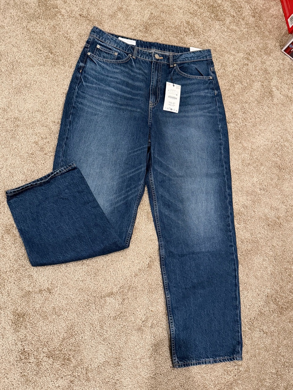 Zara High Rise Women's Jeans - Dark Blue Wash